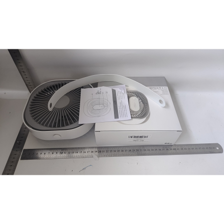 Mini ventilator pentru birou cu usb, , rotire 360 grade, 3 viteze, 4000 mA, 13.5 x 12,8, Gri [8]