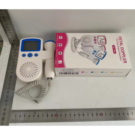 Monitor Fetal Doppler, , Monitorizare Sarcina, Ritm Cardiac, Ecran LCD 4.5 cm, 2 x Baterii AA (neincluse), Portabil, din ABS, 12.8 x 9.6 x 3 cm, Utilizare de la 9 Saptamani, Albastru [4]