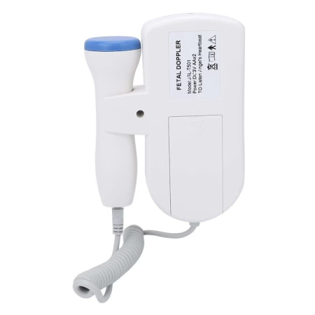 Monitor Fetal Doppler, , Monitorizare Sarcina, Ritm Cardiac, Ecran LCD 4.5 cm, 2 x Baterii AA (neincluse), Portabil, din ABS, 12.8 x 9.6 x 3 cm, Utilizare de la 9 Saptamani, Albastru [3]