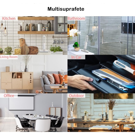 Mop de mana , mini-portabil, cu sistem de stoarcere, dispozitiv de curatat manual, cu burete absorbant, material PVA, multisuprafete si geamuri, 29.5 x 15.5 cm, alb [2]