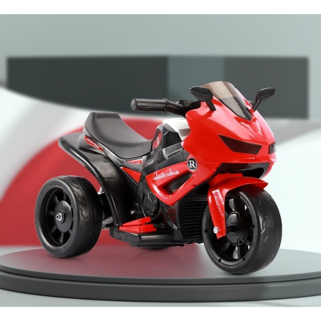 Motocicletă Electrică cu 3 Roti, , Acumulator Încarcare, Anti-Rasturnare, Lumini, Sunete, Off-Road, Baterie 6V 4.5Ah, 66x34x43cm, Rosu [7]