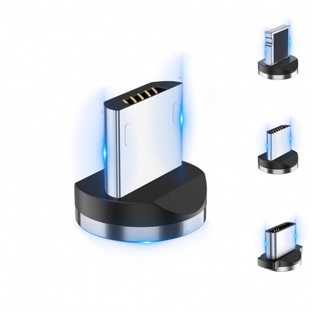 Mufa Magnetica cu Rotire 360° Pentru Cabluri USB cu incarcare Rapida si Transfer de Date 480MB/s, Noua Generatie [0]