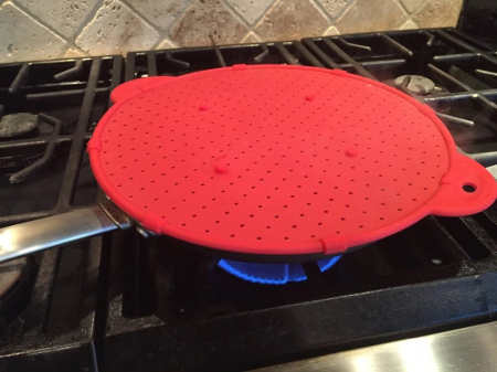 Capac din Silicon 4in1 pentru Cratite de Gatit, Oale, Boluri si Vase Universale, Marime 34cm, din Silicon Premium, Rosu [7]