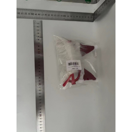 Ochelari de Craciun, , cu Nas si Barba, Model Mos Craciun, 24x14cm, Rosu [1]