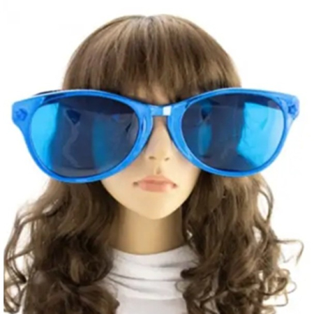 Ochelari Deghizare, , Marime Exagerata, din Plastic, 26 x 9 cm, Albastru [3]