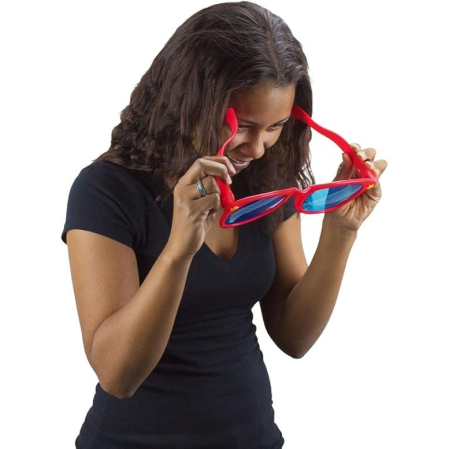 Ochelari Deghizare, , Marime Exagerata, din Plastic, 26 x 9 cm, Rosu [2]