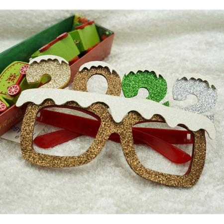 Ochelari petrecere de Revelion, 2022, Maro, din Plastic si Poliester,  [5]