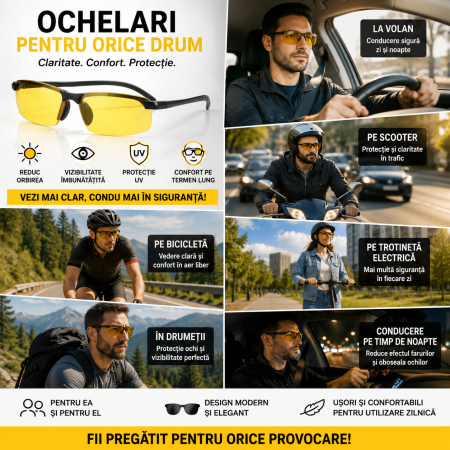 Ochelari Polarizati pentru Condus cu Lentile Galbene UV400 ORIGINAL DEALS [2]