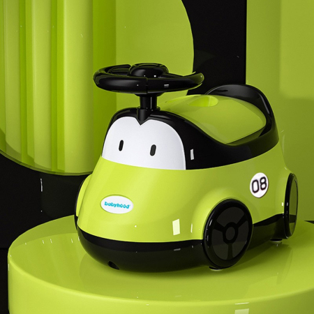 Olita pentru Copii, , +1an, Portabila, Design Masinuta cu Capac, Model Prietenos, Non-Toxic, Compartiment Detasabil, Usor de Curatat, Verde [5]