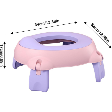 Olita Portabila, , pentru Calatorii, Confectionata din Spuma PU, 1-6 ani, 34x32x17 cm, Roz/Mov [2]