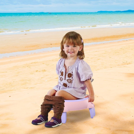 Olita Portabila, , pentru Calatorii, Confectionata din Spuma PU, 1-6 ani, 34x32x17 cm, Roz/Mov [5]