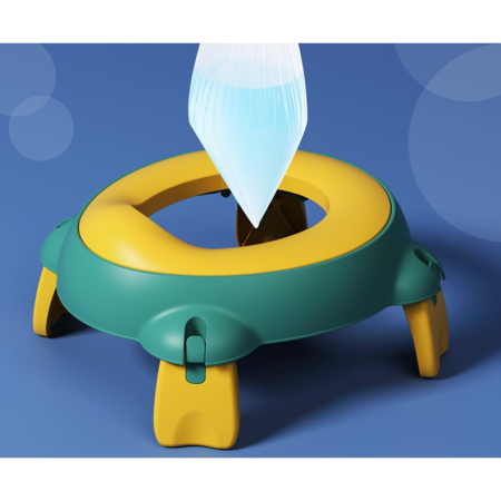 Olita Portabila,, pentru Calatorii, Confectionata din Spuma PU, 1-6 ani, 34x32x17 cm, Verde/Galben [6]