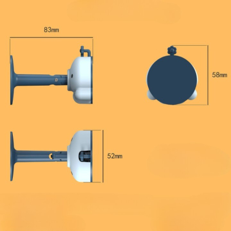 Opritor de Usa, , din Silicon, cu Prindere de Podea, Anti-Coliziune, 5.5 x 5.5 x 5.5cm, Albastru [2]