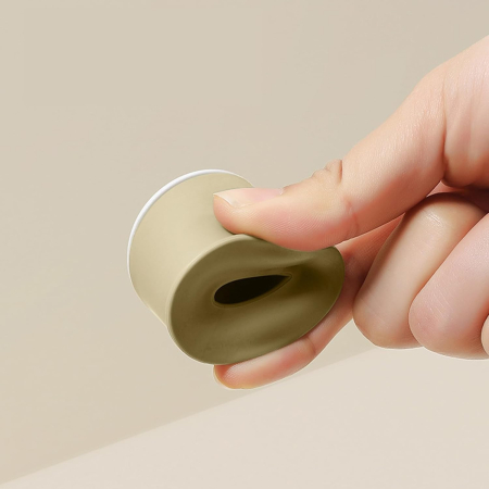 Opritor de Usa, , din Silicon, Model Magicial, cu Prindere de Perete, Anti-Coliziune, 4x 8.5 cm, Galben [1]