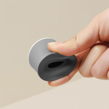 Opritor de Usa, , din Silicon, Model Magicial, cu Prindere de Perete, Anti-Coliziune, 4x 8.5 cm, Gri [1]