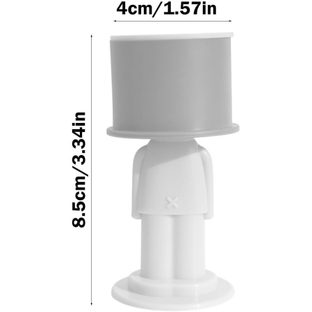 Opritor de Usa, , din Silicon, Model Magicial, cu Prindere de Perete, Anti-Coliziune, 4x 8.5 cm, Gri [3]