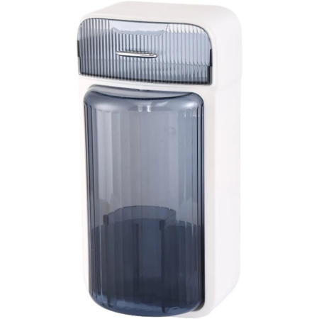 ✨TOATE PRODUSELE✨ - Organizator Baie, , 4 Compartimente si 1 Sertar, Rotire 360 Grade, din PP+PET, 27.5 x 16 x 11 cm, Albastru