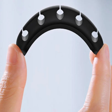 Organizator de Cabluri, , Autoadeziv, Multifunctional, 5 Locuri de Suport, 9.6x2.2cm, Negru [5]