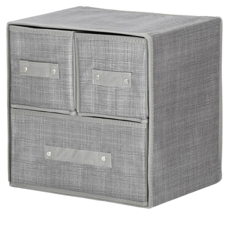 Organizator dulap tip lada cu 3 sertare, Sersimo, gri [8]