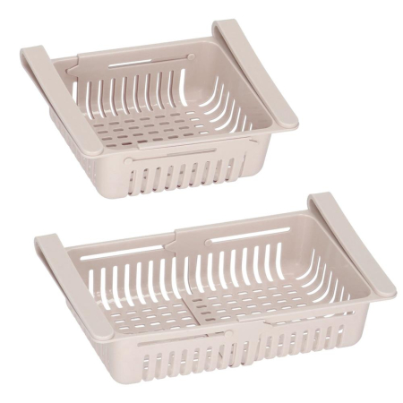 Organizator frigider, model cos extensibil, 16x28.5cm, crem [7]