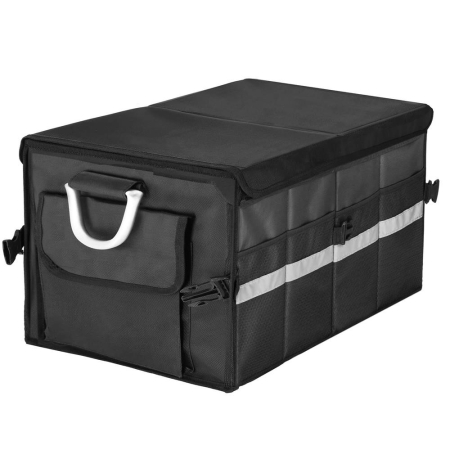 Organizator pentru portbagaj tip lada, cu buzunare laterale, pliabil, 30x58x33cm, negru [8]