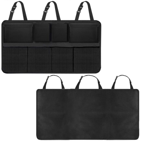 Organizator pentru spatarul masinii, cu 8 buzunare, 88x46cm, negru [10]