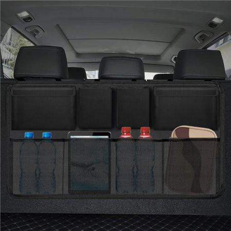 Organizator pentru spatarul masinii, cu 8 buzunare, 88x46cm, negru [13]