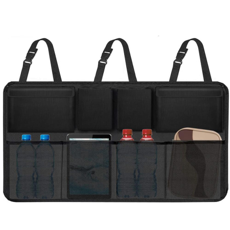 Organizator pentru spatarul masinii, cu 8 buzunare, 88x46cm, negru [14]