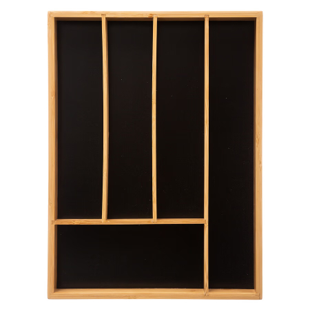 Organizator sertar tacamuri 5Five Blackbamboo, bambus, 25x34x5 cm, natur [2]