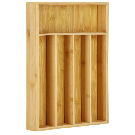 Organizator tacamuri si ustensile bucatarie, bambus, 25x35x5cm [1]