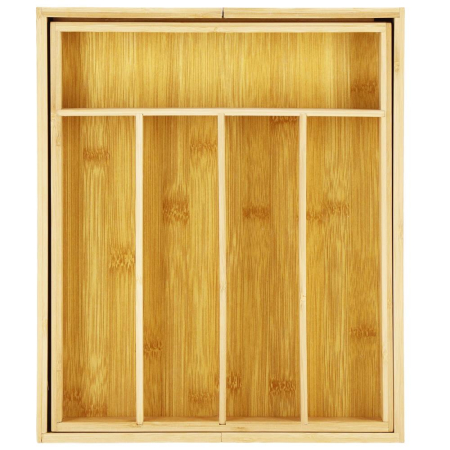 Organizator tacamuri si ustensile bucatarie, bambus, extensibil 28-45x33x5cm [9]