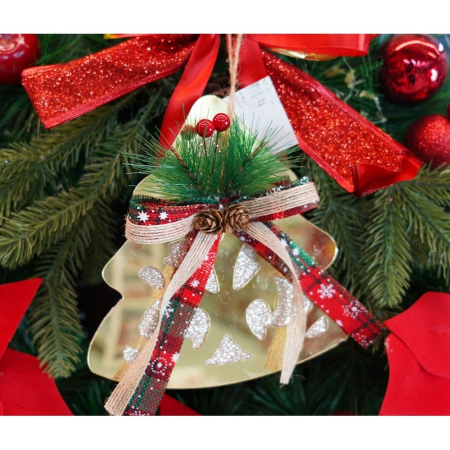 Ornament brad, , Brad, Auriu, Lucios, 16*17CM, Acril, Interior/ Exterior [8]