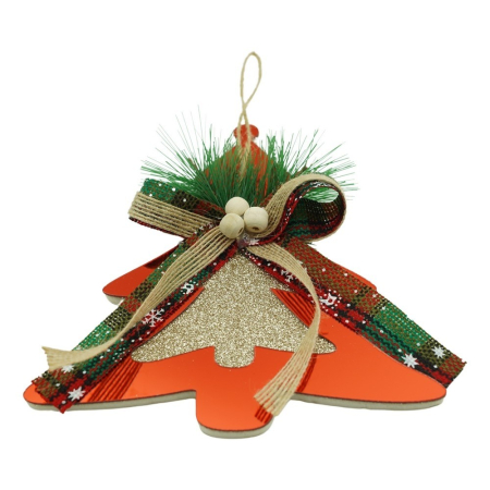 Ornamente Brad - Ornament brad, , Brad, Rosu, Lucios, 14*16CM, Acril, Interior/ Exterior