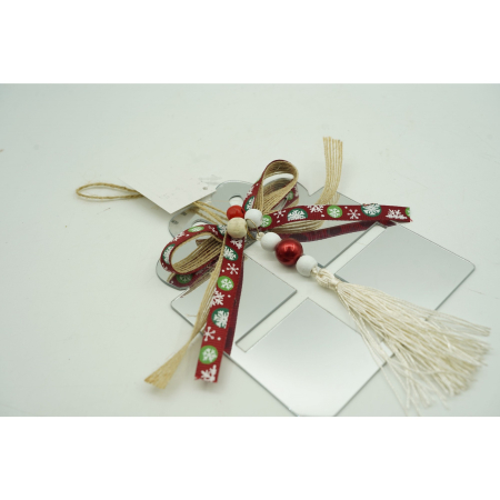 Ornament brad, , Cadou, Argintiu, Lucios, 14*26CM, Acril, Interior/ Exterior [3]