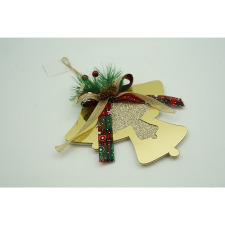 Ornament brad, , Clopotei, Auriu, Lucios, 16*17CM, Acril, Interior/ Exterior [3]