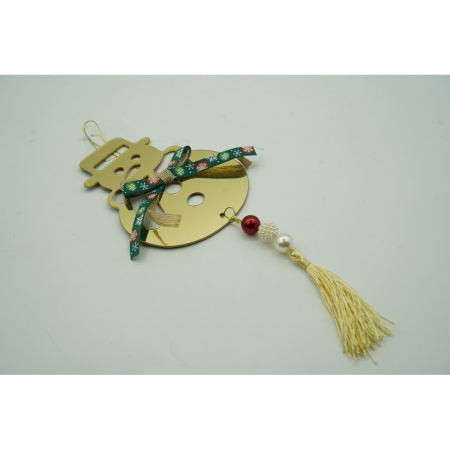 Ornament brad, , Om de zapada, Auriu, Lucios, 14*30CM, Acril, Interior/ Exterior [9]