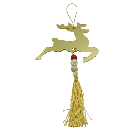 Ornamente Brad - Ornament brad, , Ren, Auriu, Lucios, 10*25CM, Acril, Interior/ Exterior