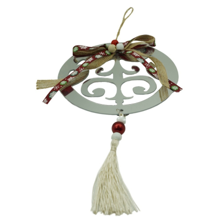 Ornamente Brad - Ornament brad, , Rotund, Argintiu, Lucios, 14*26CM, Acril, Interior/ Exterior