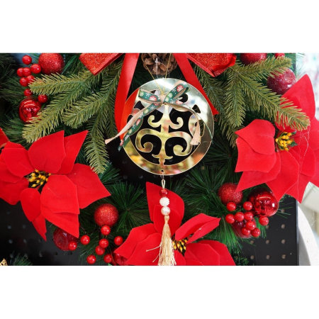 Ornament brad, , Rotund, Auriu, Lucios, 15*26CM, Acril, Interior/ Exterior [8]