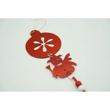 Ornament brad, , Rotund, Om de zapada, Rosu, Lucios, 10*28CM, Acril, Interior/ Exterior [9]