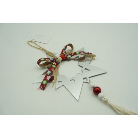 Ornament brad, , Stea, Argintiu, Lucios, 14*26CM, Acril, Interior/ Exterior [9]