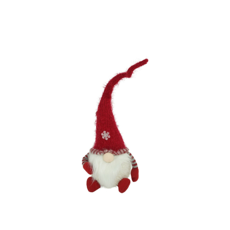 Ornament de Craciun spiridus, , gri/alb, textil, 58 cm [1]