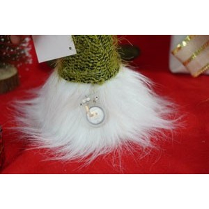 Ornament de Craciun spiridus, , verde/alb, textil, 52 cm [7]