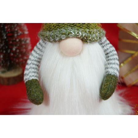 Ornament de Craciun spiridus, , verde/alb, textil, 53 cm [4]