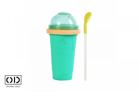 Casa, Gradina & Bricolaj - Pahar Slushy si Suc Inghetat 250 ml cu Lingura Pai 2in1