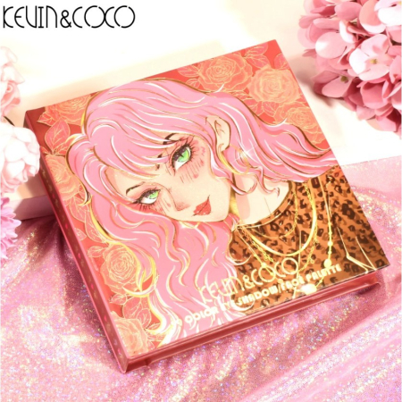 Paleta de Farduri Kevin&Coco, 59 culori, Stil Carte, 3 Straturi, Pudra Compacta, Clasic, Fara Sulfati, 14.2 x 14.2 x 2.3 cm, 80 g, multicolor [4]