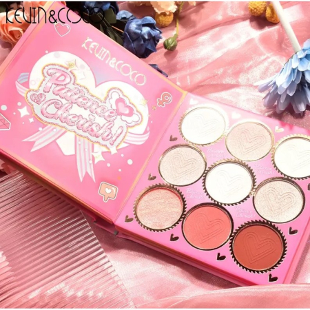 Paleta de Farduri Kevin&Coco, 59 culori, Stil Carte, 3 Straturi, Pudra Compacta, Clasic, Fara Sulfati, 14 x 14 cm, 80 g, multicolor [4]