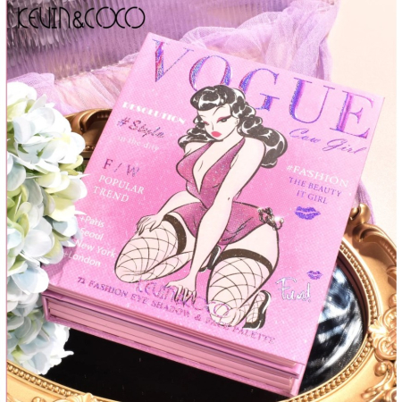 Paleta de Farduri Kevin&Coco, 72 culori, Stil Carte, 3 Straturi, Pudra Compacta, Clasic, Fara Sulfati, 14 x 14 cm, 80 g, multicolor [4]