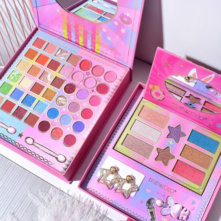 Paleta de Machiaj, KEVIN & COCO, Best Partner, Fard de Pleoape, Breloc si Cercei, 50 culori, 22 x 21 x 5cm [5]