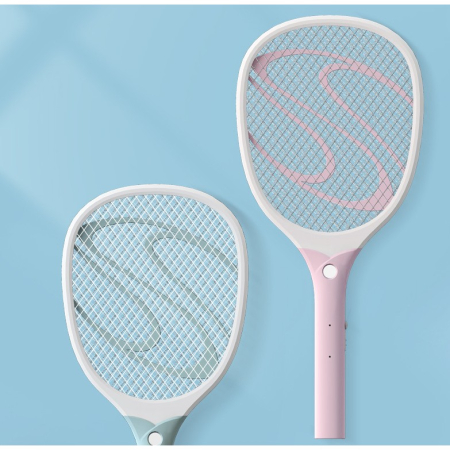 Paleta Electrica pentru Tantari, Muste sau Insecte LED, , Plastic, Casa si Gradina, Anti-insecte, Alb-Roz [4]